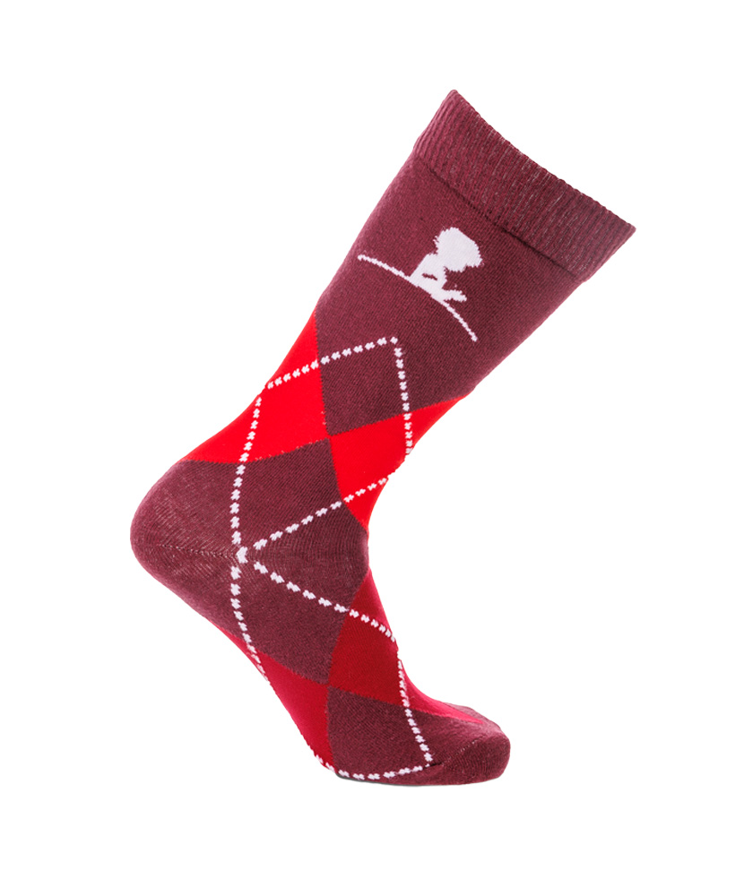 Primary image Maroon Tonal Argyle Dress Socks